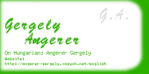 gergely angerer business card
